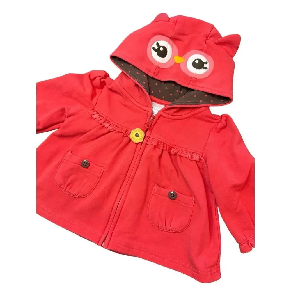 Baby Girl Clothes Gymboree 6-12 Month Adorable Owl Spring Jacket